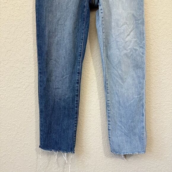 REVICE Yin Yang Crop Jeans High Rise Zip-Around in Tokyo Wash Blue - Picture 6 of 16